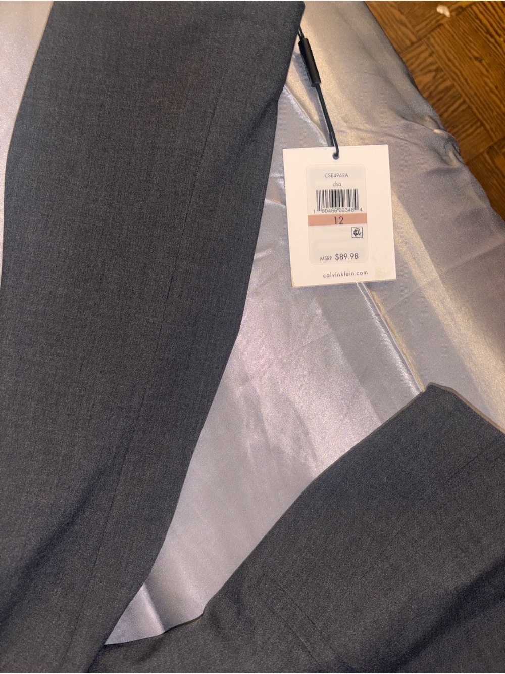 Calvin Klein Men’s Charcoal Gray Dress Pants